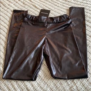 Faux leather leggings
